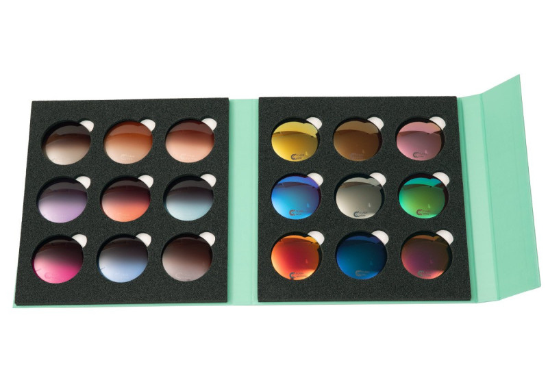 Farbmusterbuch mit 18 Gläsern: sunset, FLASH