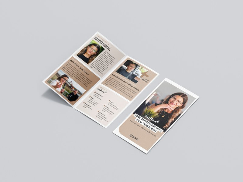 Kundenflyer, Premiumentspiegelung noflex+