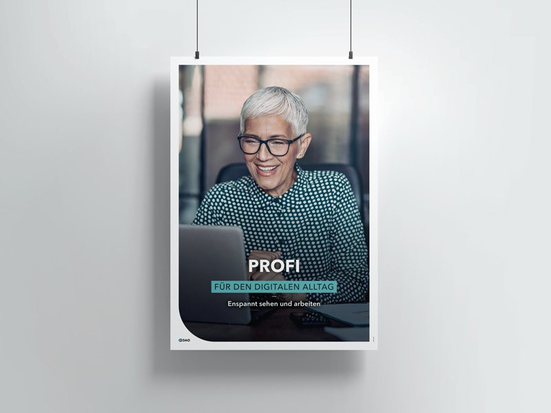 Poster Arbeitsplatzgläser, Motiv "Für den digitalen Alltag", A1