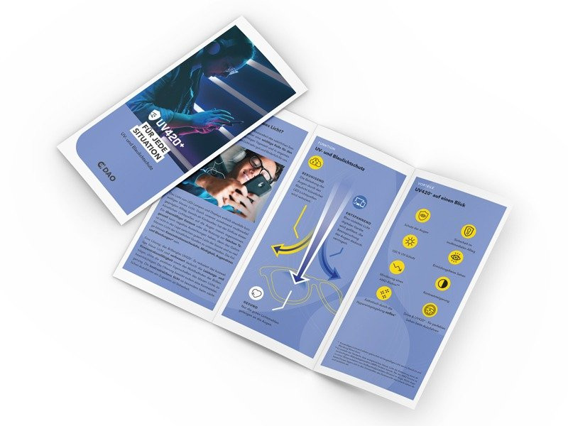 UV420+ Kundenflyer, DIN lang