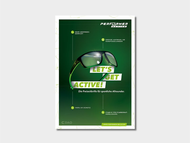 PERFORMER ACTIVE Poster, Motiv Fassung, DIN A1
