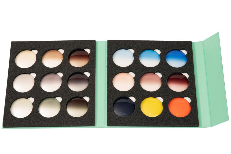 Farbmusterbuch mit 18 Gläsern: Standard Verlauf und uni spezial