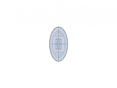 Oval, 13,0 mm, Click, Silikon QualityPad Oval, 13,0 mm, Click, Silikon QualityPad