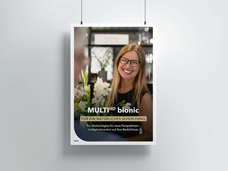 Poster MULTI HD bionic, Motiv Für ein natürliches Seherlebnis, DIN A1